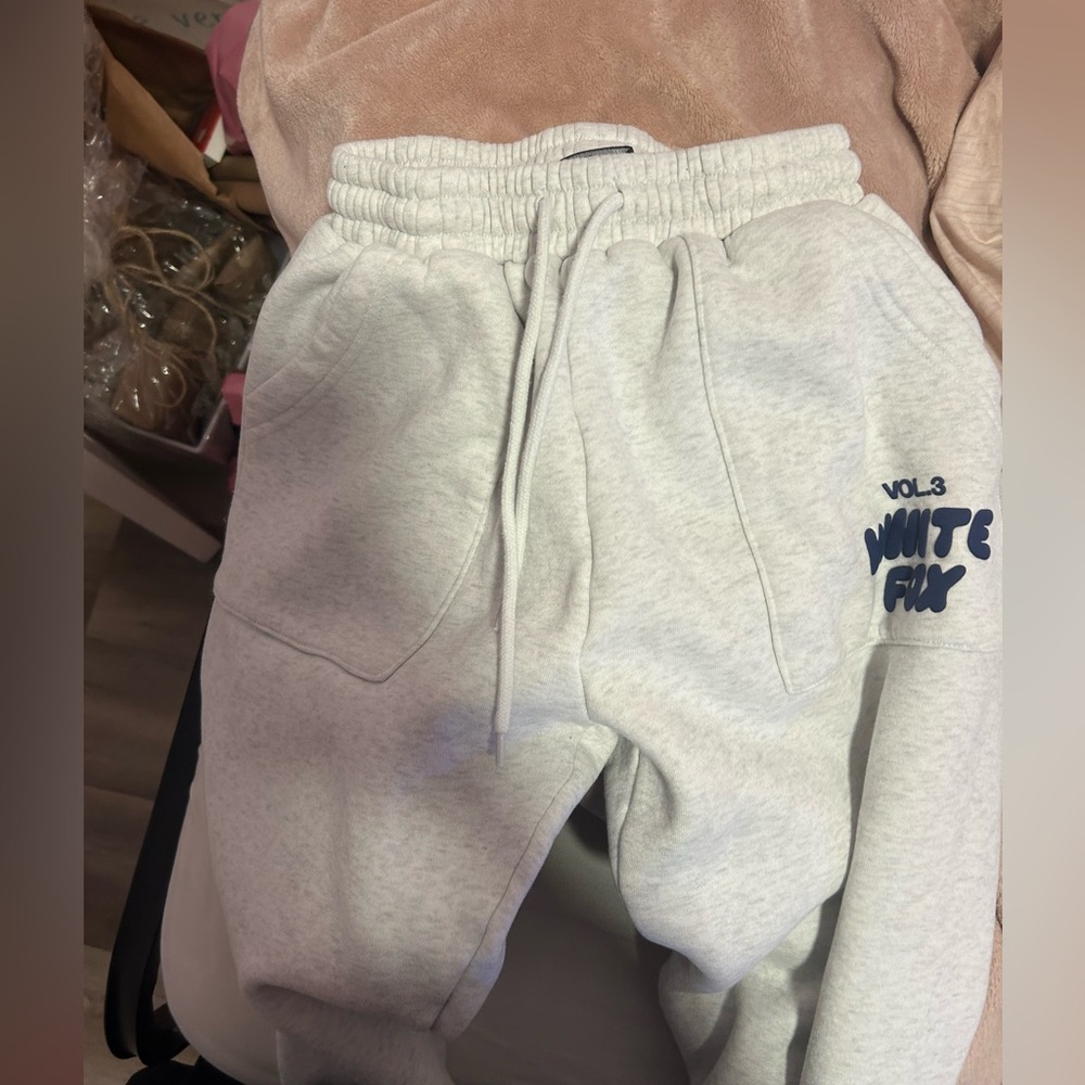 White fox sweatpants